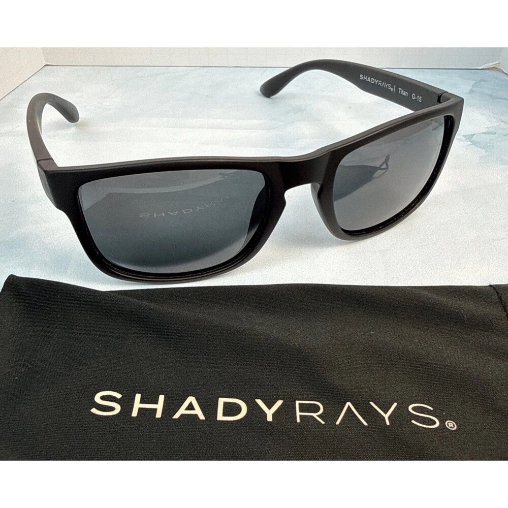 Shady Rays Titan G-15 POLARIZED UV 400 Blackout Sunglasses Black